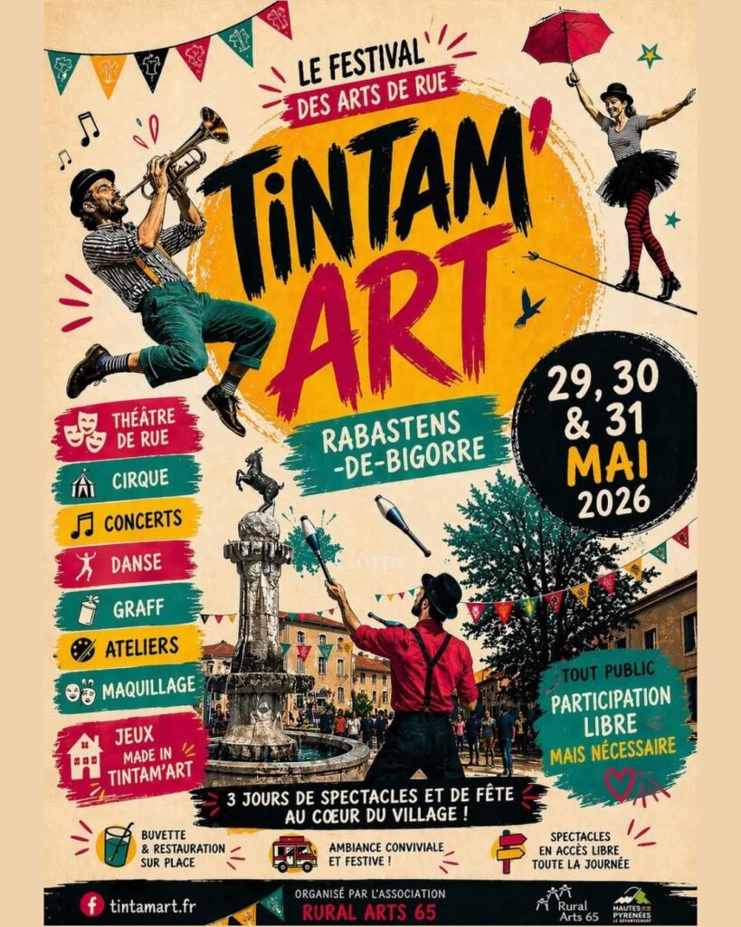 Tintam&rsquo;Art 29, 30 et 31 Mai 2026 Rabastens de Bigorre